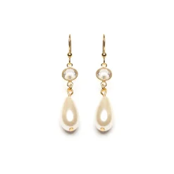 Simply Whispers Pearl Drop Crystal Earrings Best