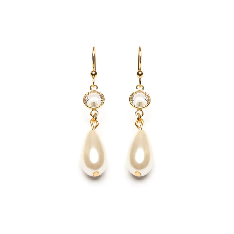 Simply Whispers Pearl Drop Crystal Earrings Best