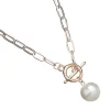 Simply Whispers Pearl Drop Gold Toggle Necklace Outlet