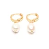 Simply Whispers Pearl Drop Huggie Hoops Hot