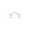 Simply Whispers Pearl Stud Earrings 4mm Gold Plated Online