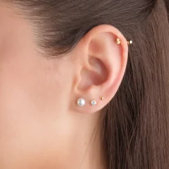 Simply Whispers Pearl Titanium Stud Earrings Outlet