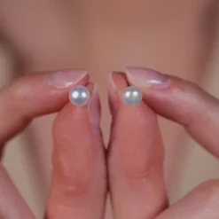 Simply Whispers Pearl Titanium Stud Earrings Outlet