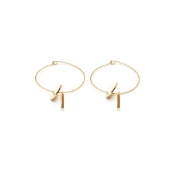Simply Whispers Pendant Hoop Earrings Clearance