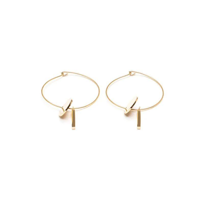 Simply Whispers Pendant Hoop Earrings Clearance
