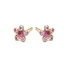 Simply Whispers Pink & Fuchsia Gold Plated Daisy Earrings Online