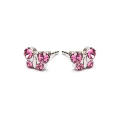 Simply Whispers Pink Crystal Butterfly Earrings Sale
