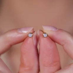 Simply Whispers Pink Crystal Stud Earrings Gold Plated Sale