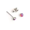 Simply Whispers Pink Opal Titanium Stud Earrings Fashion