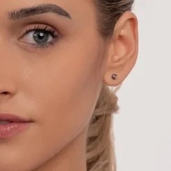 Simply Whispers Pink Opal Titanium Stud Earrings Fashion