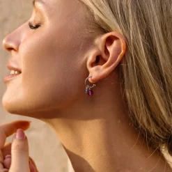 Simply Whispers Purple Beads Hoop Earrings Best