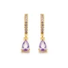 Simply Whispers Purple Drop Huggie Hoops Online