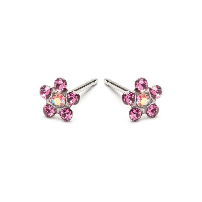 Simply Whispers Rainbow & Pink Daisy Earrings Sale