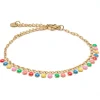 Simply Whispers Rainbow Charms Gold Bracelet Clearance