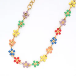 Simply Whispers Rainbow Flowers Gold Bracelet Discount