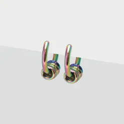 Simply Whispers Rainbow Medium Clip-On Earrings New