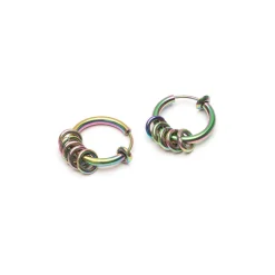 Simply Whispers Rainbow Medium Clip-On Earrings New