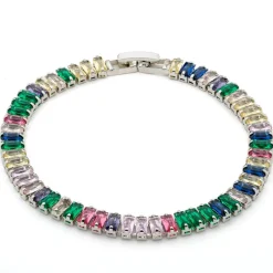 Simply Whispers Rainbow Zirconia Tennis Bracelet Fashion