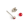 Simply Whispers Red Bezel Titanium Stud Earrings Outlet
