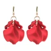 Simply Whispers Red Carnation Dangle Earrings Fashion