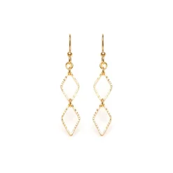 Simply Whispers Rhombus Drop French Hook Earrings Best
