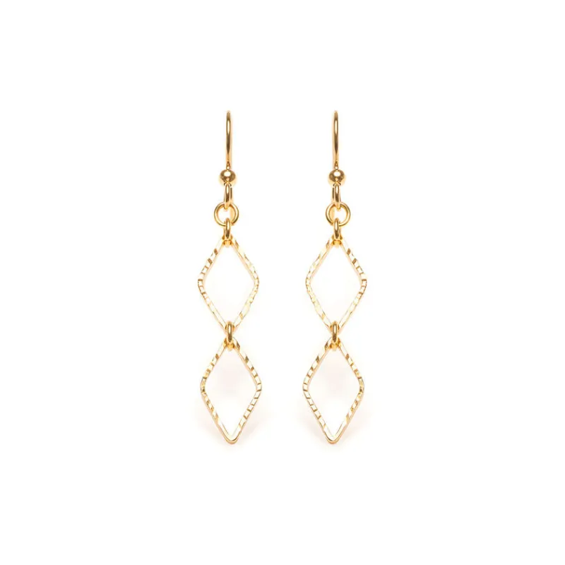 Simply Whispers Rhombus Drop French Hook Earrings Best