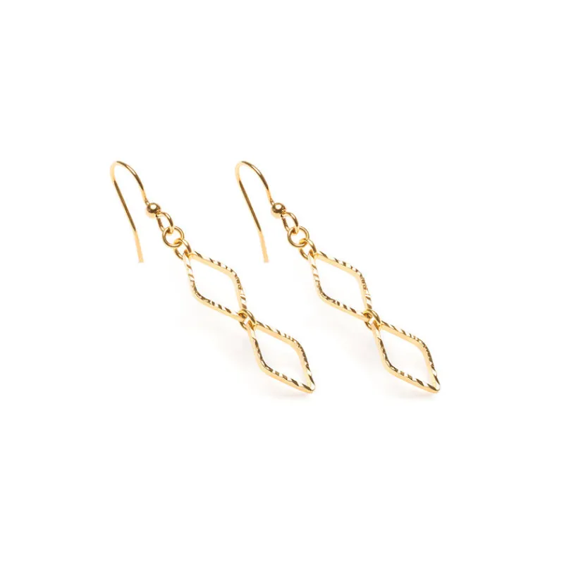 Simply Whispers Rhombus Drop French Hook Earrings Best
