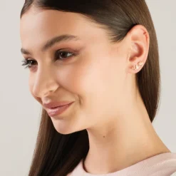 Simply Whispers Rose Gold Butterfly Crystal Ear Climber Discount