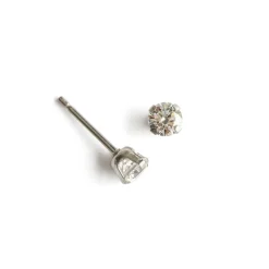 Simply Whispers Round Crystal 4mm Stud Earrings Outlet