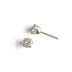 Simply Whispers Round Crystal 5mm Stud Earrings Clearance