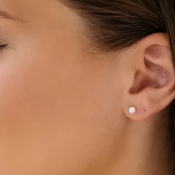 Simply Whispers Round Crystal 5mm Stud Earrings Clearance