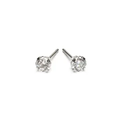 Simply Whispers Round Crystal 4mm Stud Earrings Outlet