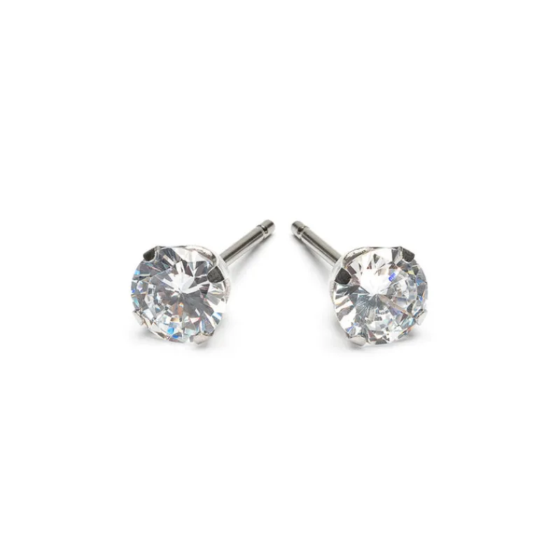 Simply Whispers Round Crystal 5mm Stud Earrings Clearance