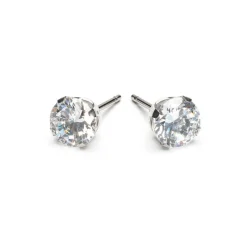 Simply Whispers Round Crystal 6mm Stud Earrings Clearance