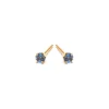 Simply Whispers September Birthstone 14k Gold Plated Stud Earrings Hot