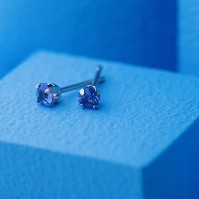 Simply Whispers September Birthstone Stainless Steel Stud Earrings Outlet