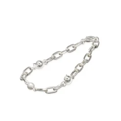Simply Whispers Silver Bead Paperclip Bracelet Best