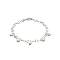 Simply Whispers Silver Bead Pearl Charm Bracelet Sale