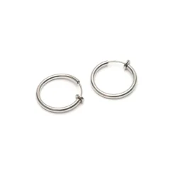 Simply Whispers Silver Big Clip-On Earrings Sale