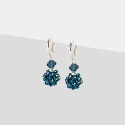 Simply Whispers Silver Blue Bead Earrings Best