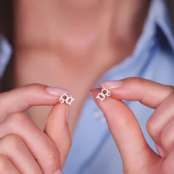 Simply Whispers Silver Cat Stud Earrings Outlet