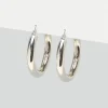 Simply Whispers Silver Chunky Hoop Earrings Clearance