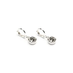 Simply Whispers Silver Crystal Leverback Earrings Outlet