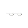 Simply Whispers Silver Hexagon Hoop Earrings Hot