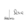 Simply Whispers Silver Love Stud Earrings Clearance