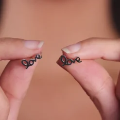 Simply Whispers Silver Love Stud Earrings Clearance