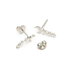 Simply Whispers Silver Moon And Star Ear Climber Clearance