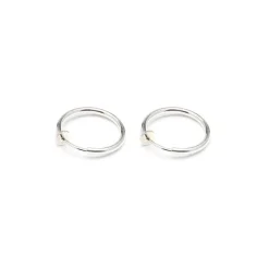 Simply Whispers Silver Plated 17 mm Spring Illusion Clip-On Hoop Earrings Sale