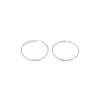 Simply Whispers Silver Plated Oversized Spring Clip-On Hoop Earrings New