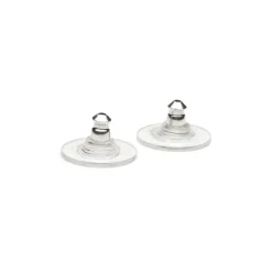 Simply Whispers Silver Plated Plastic Disk Bullet Backs Accessory - 1 Pair Best